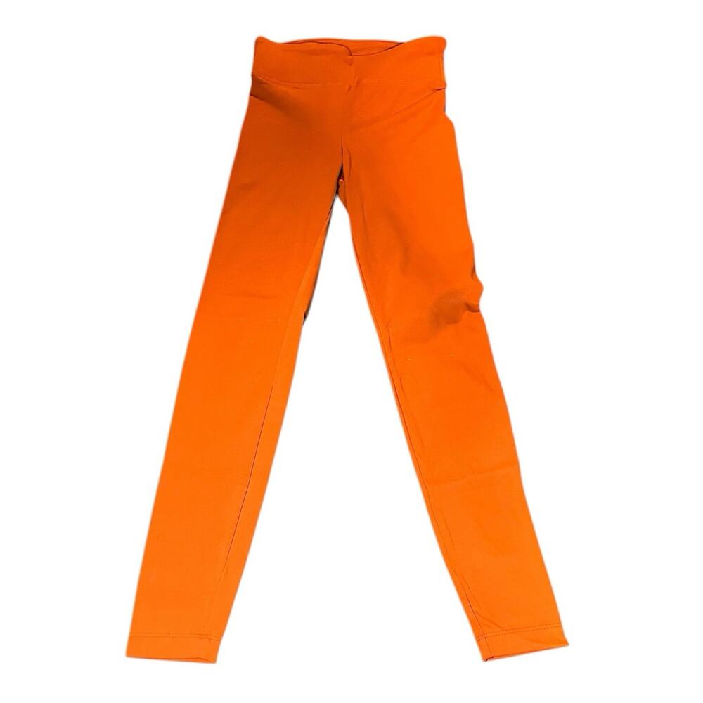 Koral Woman’s‎ Leggings Athletic Mid Rise Orange Soft Stretch Workout Size Small